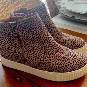 leopard print platform ankle booties